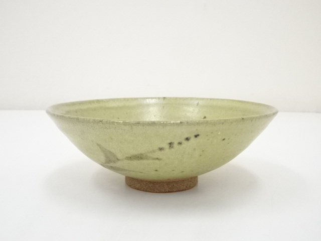 瀬戸焼　時代物　草文　茶碗　合わせ箱　茶道具　骨董品、美術品 時代物 瀬戸焼 草文 茶碗 合わせ箱|サムライオークション